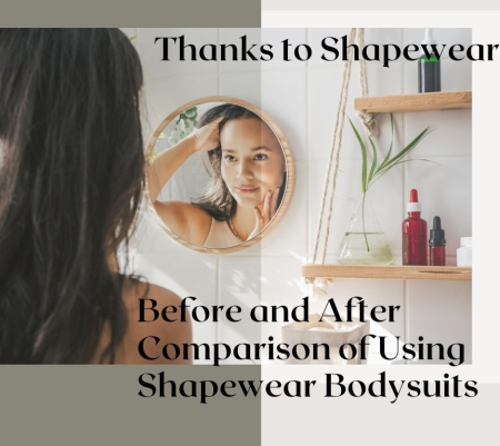 Before and After Comparison of Using Shapewear Bodysuits