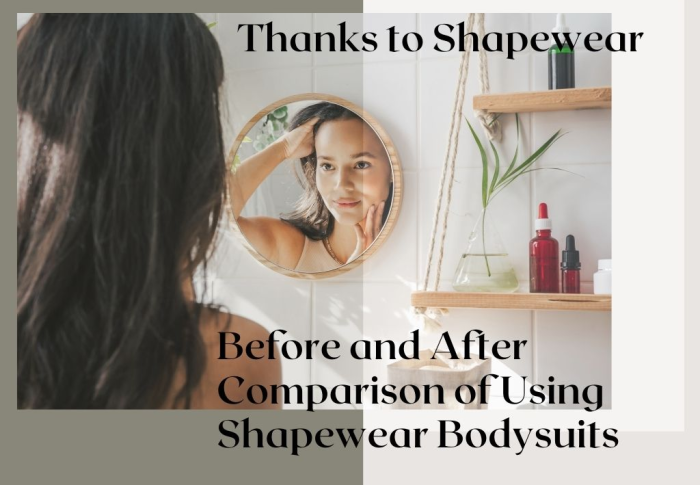 Before and After Comparison of Using Shapewear Bodysuits